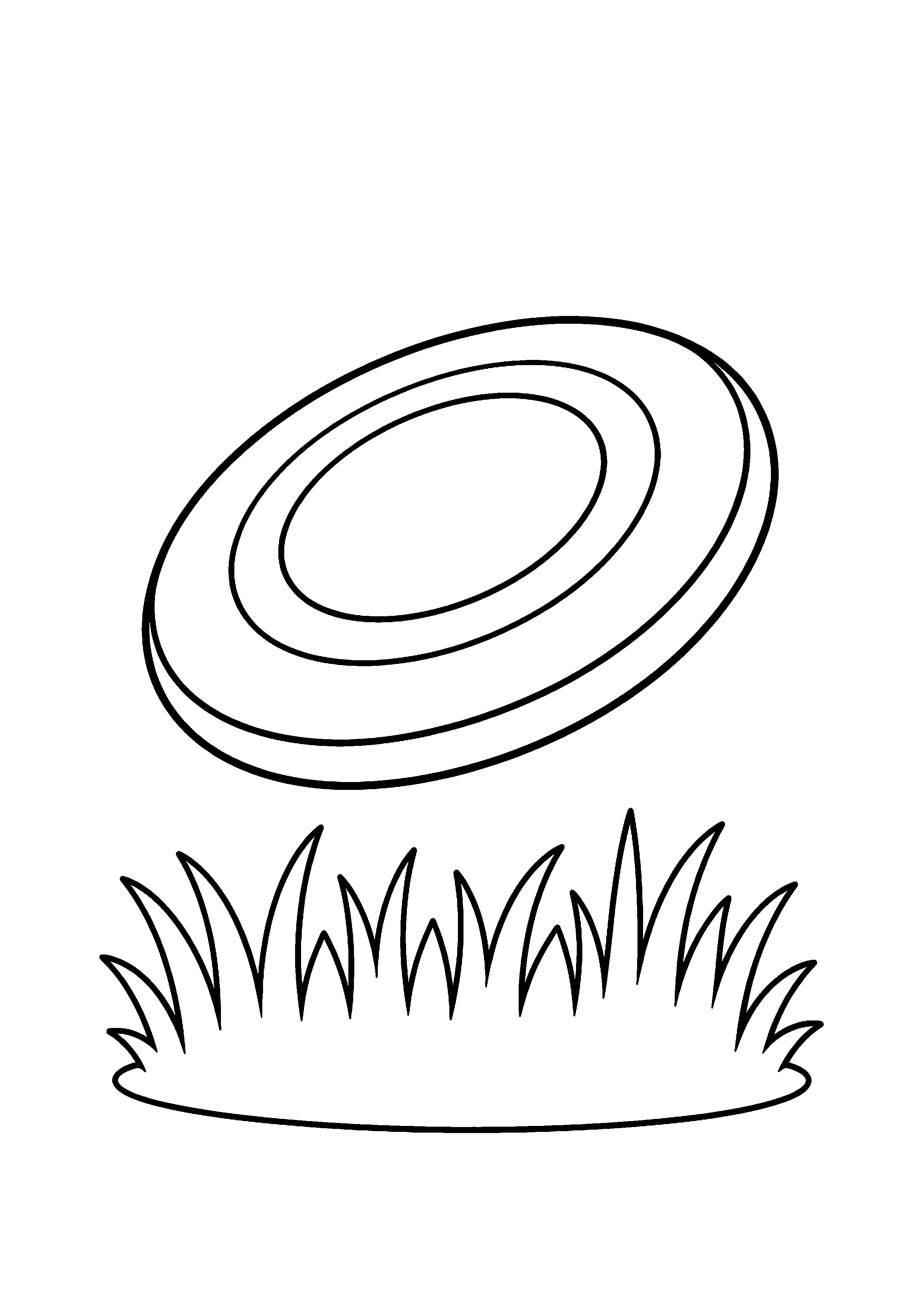 Frisbee – kolorowanka – czarno-biała kolorowanka dla dzieci