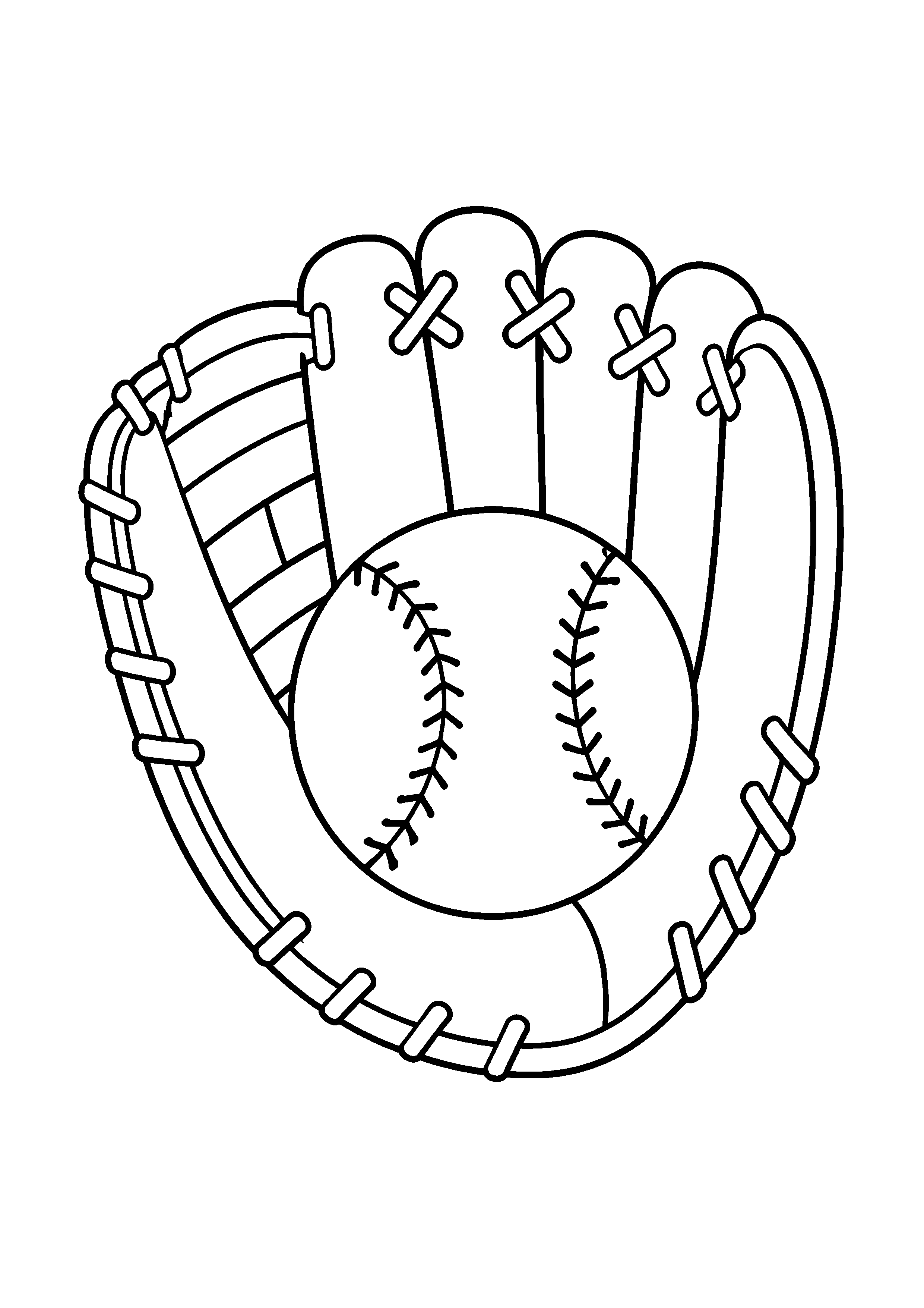 Softball – kolorowanka – czarno-biała kolorowanka dla dzieci