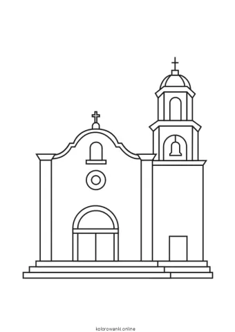 kościół kolorowanka