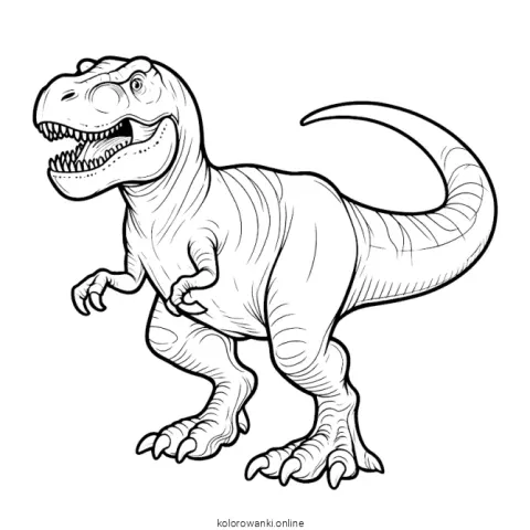 dinozaur Rex kolorowanka
