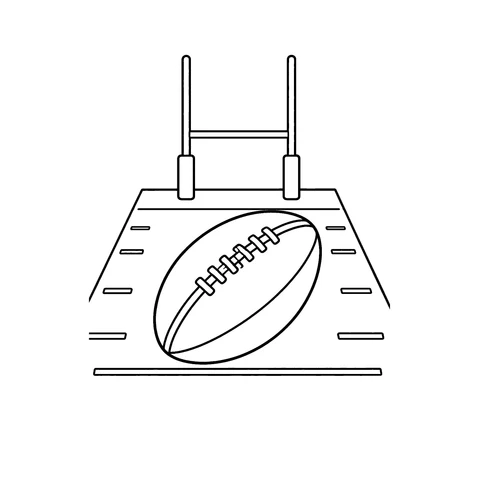 Rugby – kolorowanka – czarno-biała kolorowanka dla dzieci