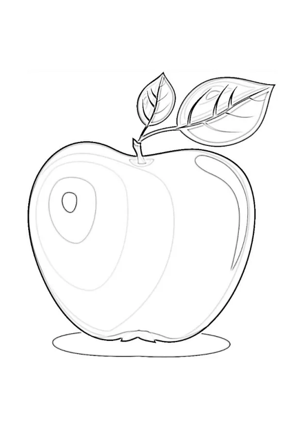 jabłko kolorowanka